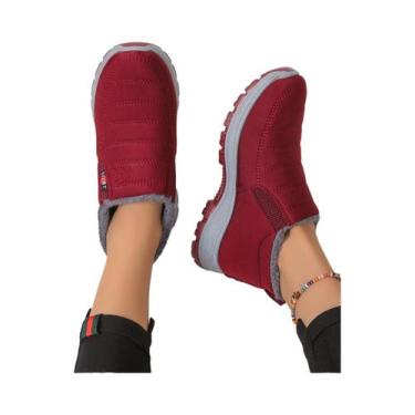 Imagem de Botas De Neve Casuais Masculinas Leves E Antiderrapantes Com Forro De 