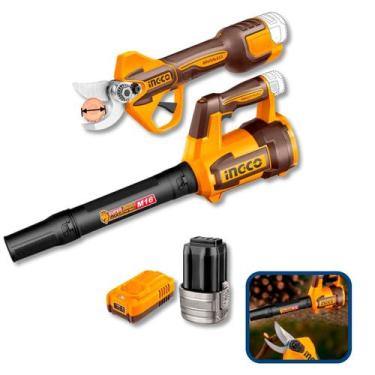 Imagem de Combo Soprador e Tesoura de Poda COSLI250385 INGCO 16V Brushless Sem F