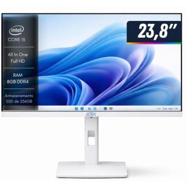 Imagem de Computador All In One 23,8 Intel i5 12450H SSD Rápido PC Completo Desk