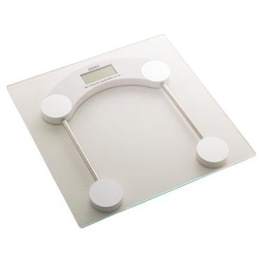 Imagem de Balança Digital Quadrada de Vidro p/ Banheiro 180kg Lyor
