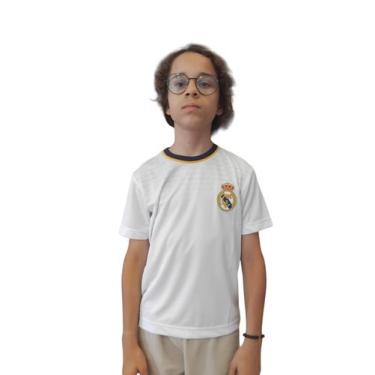 Imagem de Camiseta Real Madrid Hala Branca Infantil Juvenil Braziline, Branco, 1