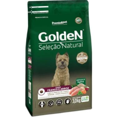 Imagem de Ração Golden Seleção Natural Cães Adultos Pequeno sabor Frango e Arroz