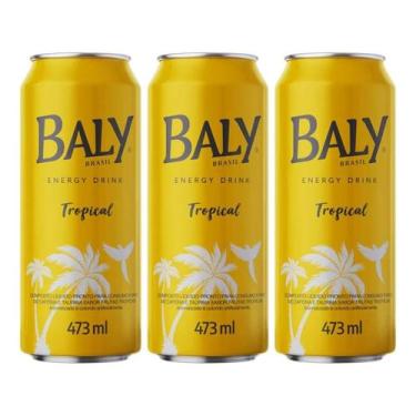 Imagem de Kit C/3 Energético Baly Frutas Tropicais Lata 473ml