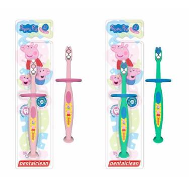 Imagem de Escova Dental Dentalclean Infantil PRM Baby Peppa Pig C/Stopper 0 A 2 