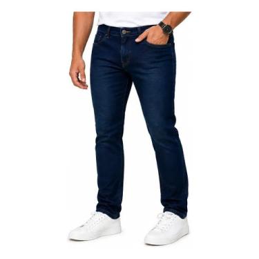 Imagem de Calça Jeans Masculina Tradicional Reforçada Elastano Lycra - Calça Jea