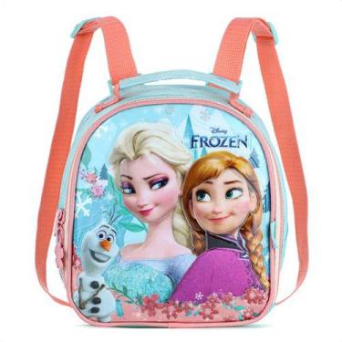 Imagem de Lancheira Escolar Frozen Disney Xeryus Azul Claro+rosa