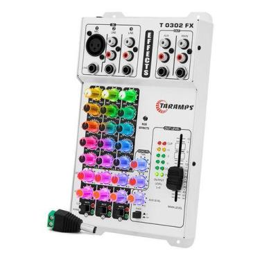 Imagem de Mesa de Som Taramps T 0302 FX Botões RGB - 3 Canais