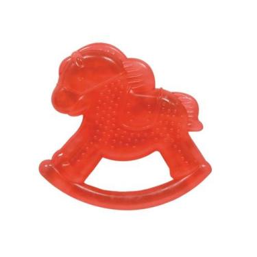 Imagem de Mordedor Buba Para Bebê Com Água e Textura Cavalinho Vermelho Buba