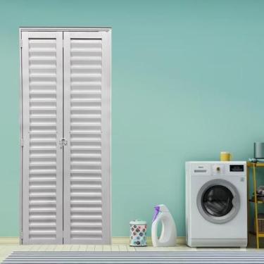 Imagem de Porta Camarão Palheta de Alumínio 210 x 70cm Linha 25 Abertura Esquerd