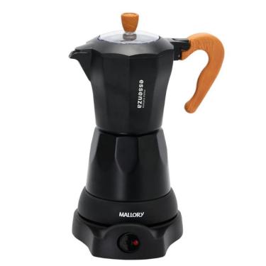 Imagem de Cafeteira Italiana Elétrica Mallory Essenza Alumínio 5 Xícaras Preto 110V