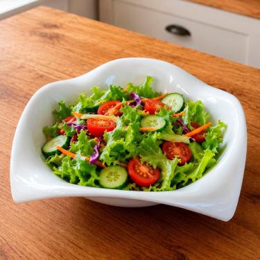 Imagem de Tigela Bowl Grande Saladeira em Melamina 1500ML Leve Resistente e Durável para Servir Alimentos Branca
