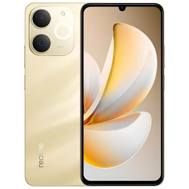 Imagem de Celular Realme Note 70 RMX5313 128GB Tela 6.74" 4GB RAM Dual Sim LTE Beach Dourado