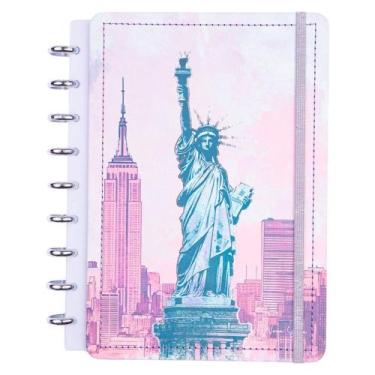 Imagem de Caderno Disko Nova York Grande G Capa Dura Disco Reposicionável