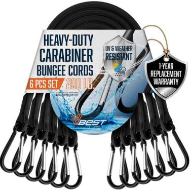 Imagem de Bungee Cords VBEST 18" Heavy Duty Outdoor, pacote com 6