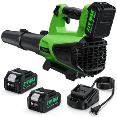 Imagem de Soprador de Folhas SOARFLY 21V Sem Fio com 2 Baterias de 4,0Ah