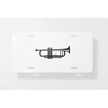 Imagem de Capa para placa de carro Vector Trumpet – Capa para placa de carro – Capa para moldura da placa de carro 15 x 30 cm