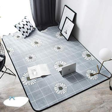 Imagem de Diumy Tapetes macios e respiráveis, tapete de pelúcia grossa para nariz, tapete antiderrapante para sala de estar tatamis infantil tapete C 45 x 75 cm