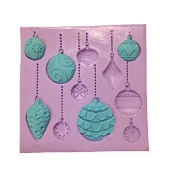 Imagem de Confeitaria dos moldes, F913 MOLDE DE SILICONE BOLAS DE NATAL CONFEITARIA ARTESANATO