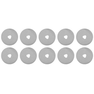 Imagem de Lâminas rotativas de 45 mm Rolo de cortador rotativo 10pcs Faca redonda Lâminas de substituição Crafting Costura Tecido acolchoado Ferramenta manual rotativa