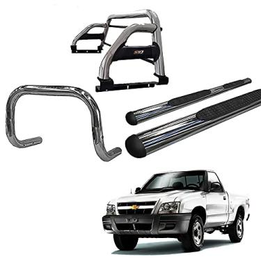 Imagem de Kit Quebra Mato +Santo Ant, Estribo Oval S10 94/11 Cromo CS