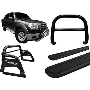 Imagem de Kit quebra mato +Estribo CH +Santo Ant H3 Ranger 97/12 PRETO