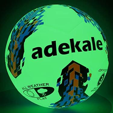 Imagem de Bolas de futebol que brilham no escuro tamanho 3/4/5, bola de futebol tamanho oficial, futebol normal interno/externo, bola de treinamento iluminada com bomba e agulhas, para homens