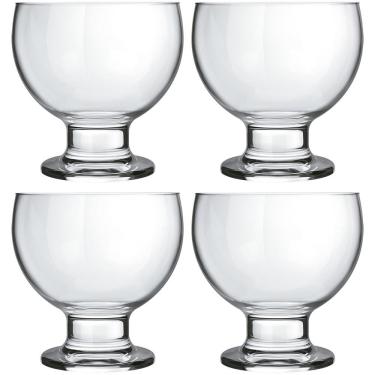 Imagem de Conjunto de Taças para Sorvete Nadir Paulista em Vidro – 4 Peças 