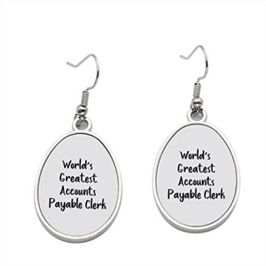 Imagem de Brinco de funcionário World's Greatest Accounts Payable – Brincos pendentes para meninas – Presente de festa de aniversário dos namorados, Metal, Sem pedras preciosas