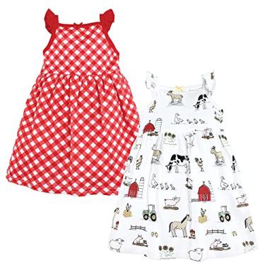 Imagem de Hudson Baby Vestidos de algodão para bebês meninas, Fazenda, 9-12 Meses