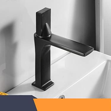 Imagem de Torneiras de bacia Cachoeira Torneira de banheiro de manípulo único misturador de bacia torneira de banho torneira antiga pia de bronze guindaste de água prata, 855002, preto, china