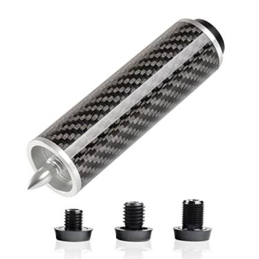Imagem de KONLLEN Extensão de taco de sinuca com 3 para-choques, extensão de bilhar de fibra de carbono, acessórios de bilhar para mezz predador ZOKUE Jflowers Cue (fibra de carbono) (10 cm)