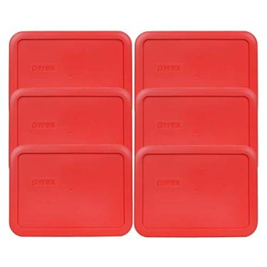Imagem de Tampa de plástico retangular para armazenamento de alimentos Pyrex 7210-PC 3 xícaras - pacote com 6
