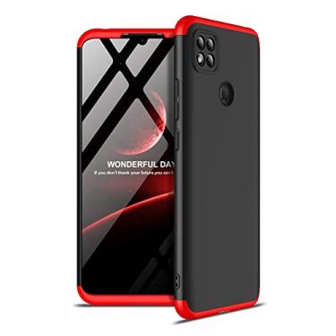 Imagem de Capa Capinha 360 Fosca Para Xiaomi Redmi 10a Tela 6.53" Case Anti Impacto Premium (Preta com vermelho)