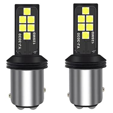 Imagem de SOCAL-LED 1157 BAY15d Lâmpada de pisca LED amarelo avançada 3030 SMD brilhante colorida DRL lâmpada de freio lanterna traseira de estacionamento, pacote de 2