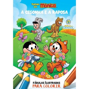 Imagem de Turma Da Monica - Fabulas Ilustradas Para Colorir - A Cegonha E A Raposa