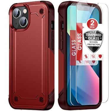 Imagem de Capa para Iphone 13(6.1) (2 protetores de tela de vidro temperado), Iphone 13(6.1) (vermelho)