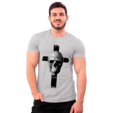 Imagem de Camiseta Algodão Crucifixo Caveira Shap Life Algodão - Mecca