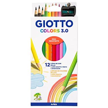 Imagem de GIOTTO Colors 3.0 Lápis de Cor Estojo com 12 Cores + Lápis Grafite + Apontador