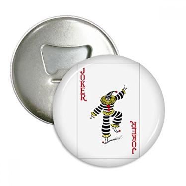 Imagem de Red Joker Baralho Padrão Abridor de Garrafas Ímã de Geladeira Emblema Multifuncional Emblema