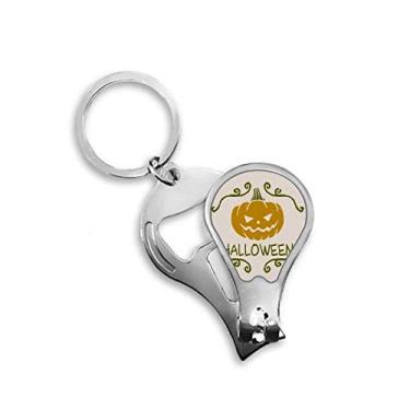 Imagem de Cortador de unhas com estampa de desenho animado de abóbora de Halloween cortador abridor chaveiro tesoura