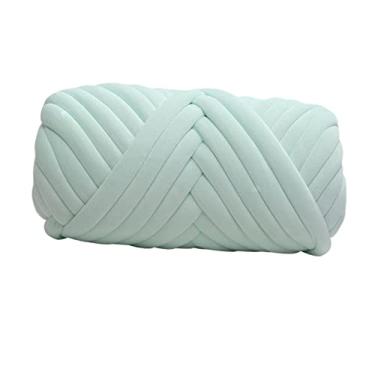 Imagem de shamjina 1kg de Fio de Tricô, Lavável Tubo de ê Fio Fio de Peso para Cestas Almofada Suéteres Chapéus de, Luz verde