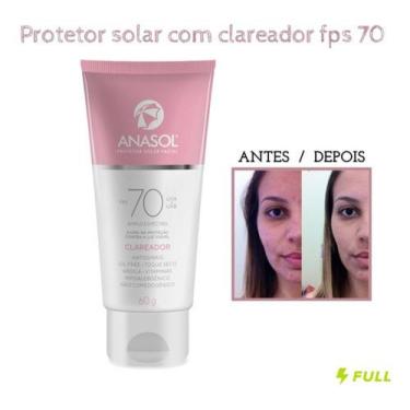 Imagem de Protetor Facial Anasol Fps 70 Com Clareador Toque Seco - Anasol Clinic