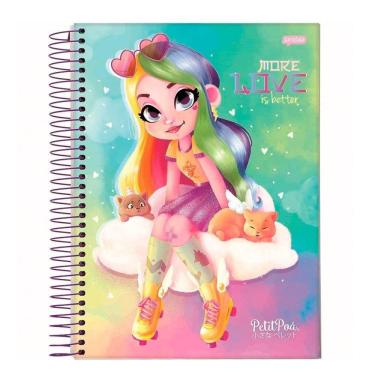 Imagem de Caderno Espiral Jandaia Universitário Capa Dura Petit Poa 1 Matéria 80 Folhas Embalagem com 4 Unidades