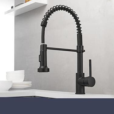 Imagem de Torneiras de cozinha torneiras de latão para pia de cozinha monocomando retrátil mola bico misturadores torneira quente água fria guindaste, C