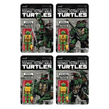 Imagem de Super7 Teenage Mutant Ninja Turtles: Mirage Variant Reaction Figure Set,Multicolor