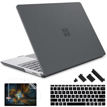 Imagem de Lepeoac Compatível com laptop Microsoft Surface de 12,4 polegadas Go2 Go1 modelos: 1943 2013 (versão 2020 2022, capa rígida de plástico com capa de teclado e protetor de tela, preto fosco