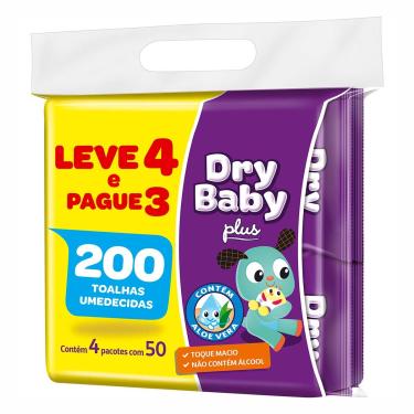 Imagem de Lenço Umedecido Dry Baby Plus 200 unidades 200 Unidades
