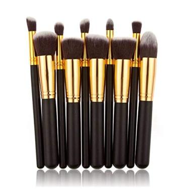 Imagem de Pincel Maquiagem Kabuki Precisão 10 Peças Estojo Profissional