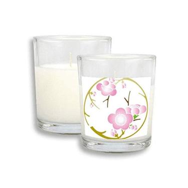 Imagem de Cera de incenso perfumada de vidro Sakura rosa fofa da cultura japonesa