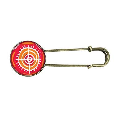 Imagem de Broche de metal retrô alvo Totems da civilização antiga do México